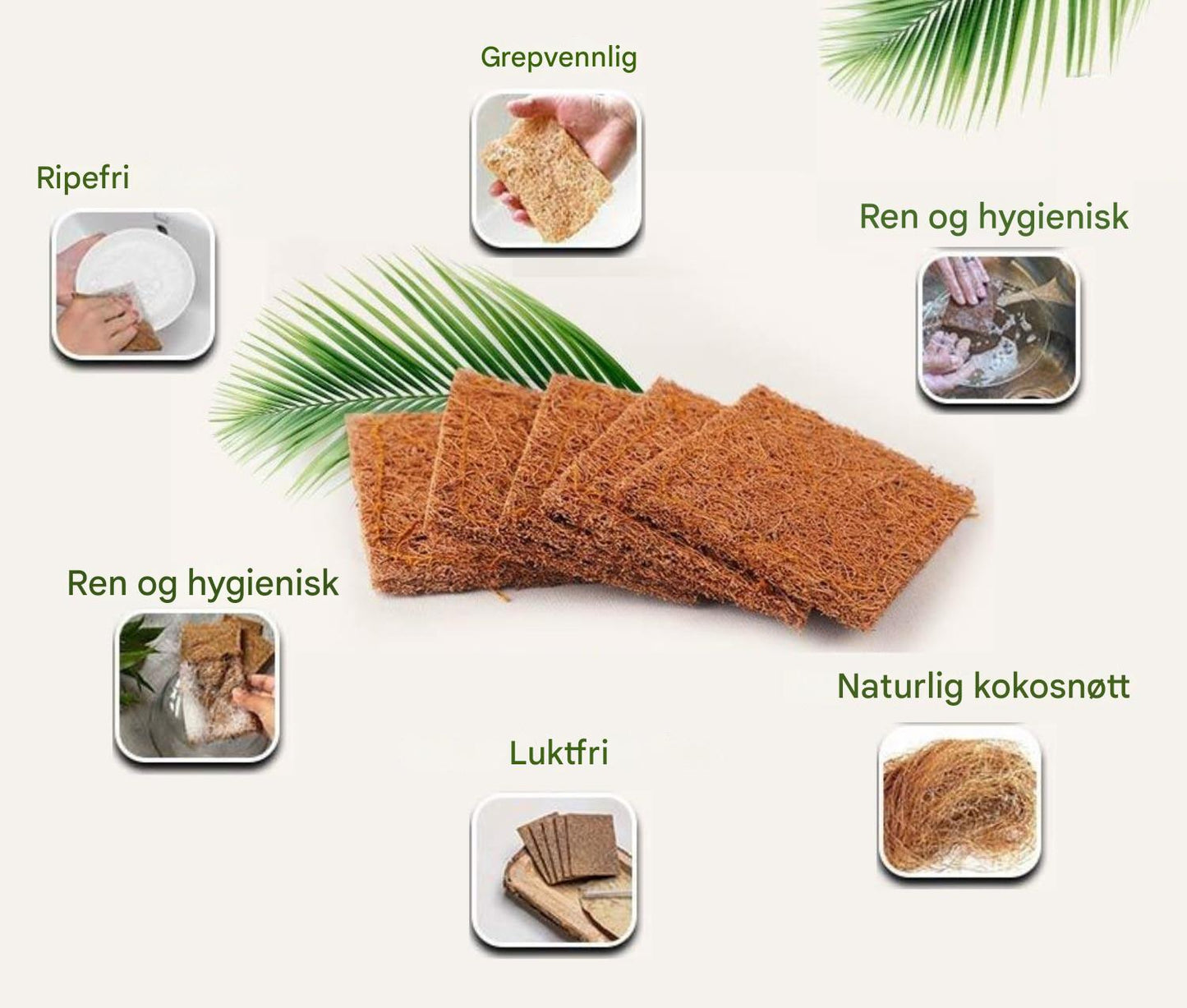 100% Eco-Friendly and Biodegradable Coconut Bristle Scrubbing Pads